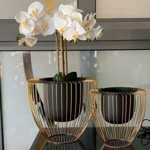 Maceta Decorativa de Metal Hecha a Mano para Interiores y Exteriores, Jardín y Decoración del Hogar, Artículos de Jardinería, Macetas - Product Image 2