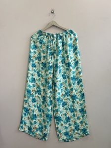 Pantalones Harem de Seda Estampados para Mujer, Pantalones de Seda para Viaje - Product Image 3