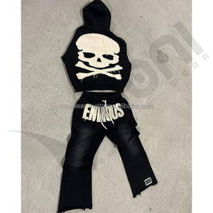 ชุดสเวตเตอร์มีฮู้ดของผู้ชายชุดสเวตเตอร์แนวสตรีทของผู้ชายชุดวอร์มแนวสตรีทสำหรับฤดูหนาวซักได้ตามต้องการ - Product Image 3