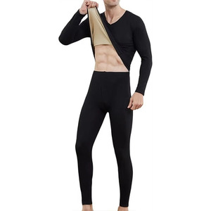 Ensemble de vêtements de sport pour hommes, 2 pièces, chemises de compression à manches longues et leggings longs jusqu'aux chevilles, pour la salle de sport, la remise en forme et l'entraînement, ensemble Rah Guard et leggings pour hommes - Product Image 2
