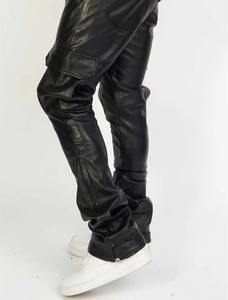 Pantalones de Lona y Cuero Vacuno para Hombre, Estilo Vintage de Invierno, Casuales, de Calle, Excelente Calidad, para Motociclismo, Impermeables, Resistentes al Viento, con Cierre de Cremallera - Product Image 2