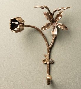 Brass Deer Decorative <b>Hooks</b> Wall Mount Key Rack and <b>Towel</b> <b>Hook</b> Metal Plant Pattern for Bathroom and Clothing Use - Product Image 5