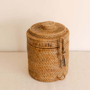 Cesta enfriadora de vino de ratán premium, cubo para botellas de champán, bañera para bebidas con diseños tejidos - Product Image 5