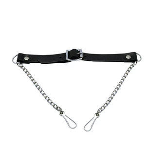Sporran écossais à carreaux rouges de haute qualité avec cuir noir, livré avec ceinture et chaîne, accessoire de vente en gros - Product Image 4