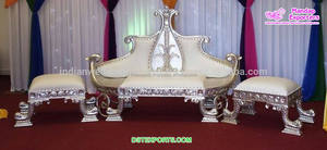 Game of Thrones de mariage blanc Royal pour marié et mariée, ensemble canapé élégant blanc, thème français - Product Image 6