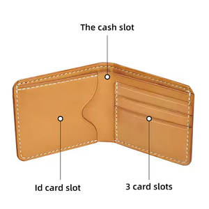 Cartera de cuero para hombre con múltiples ranuras para tarjetas, compartimento espacioso para efectivo, costuras duraderas y diseño delgado para uso diario. - Product Image 5