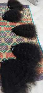 Extensiones de cabello humano indio virgen natural, diferentes tipos, incluyendo rizado y rizado, trama única de trama de cabello indio crudo - Product Image 4