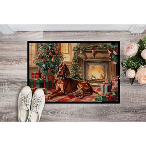 Redbone Coonhound Felpudo de Navidad Antideslizante Interior/Exterior Lavable Alfombra de pila baja 24H X 36W Felpudo de puerta delantera para entrada - Product Image 2