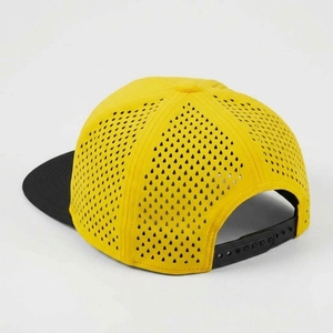 Casquette de golf OEM personnalisée à 7 panneaux, perforée, découpée au laser, à visière plate, faible MOQ, vente en gros, marque privée, ODM - Product Image 5