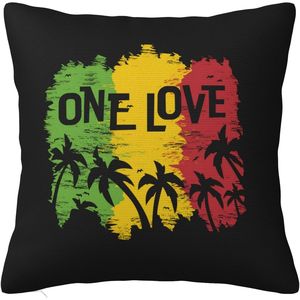 One Love 18x18 Inch Velvet Square Cushion Case <b>Throw</b> <b>Pillow</b> Covers for Soft Home Decor Bed Couch Car Living Room - Product Image 1