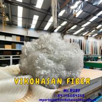 Fibre de polyester conjuguée creuse siliconée blanche VIKOHASAN 7D HCS de qualité supérieure, ignifuge, certifiée OEKO-TEX, recyclable