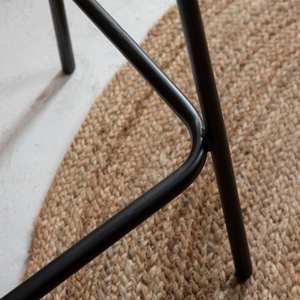 Taburete de bar Vandana Vertex Arista de cuero marrón y metal (juego de 2) - Product Image 6