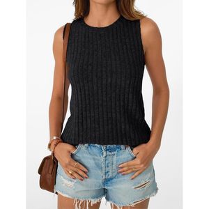 2025 camisetas sin mangas para mujer, camisetas tipo túnica de moda de verano, trajes de vacaciones de moda informales suaves básicos para primavera 2025 XS - Product Image 1