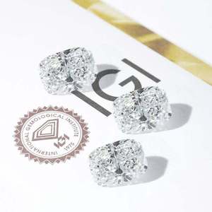 เพชรทรงคุชชั่นสังเคราะห์ น้ำหนัก 1.00-3.00 กะรัต สี F ได้รับการรับรองจาก IGI อัญมณีเม็ดเดี่ยวสำหรับเครื่องประดับชั้นดี - Product Image 1