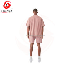 Service OEM de haute qualité 100% pur coton hommes chemises et shorts ensemble 2 pièces conception personnalisée hommes chemises et shorts ensemble pour garçons - Product Image 3