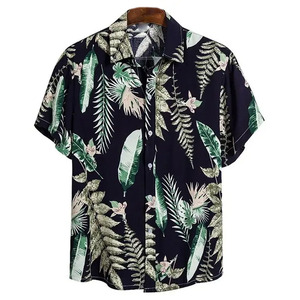 เสื้อเชิ้ตผู้ชายลายดอกไม้ ดีไซน์ทันสมัย ลายพฤกษศาสตร์ เสื้อแฟชั่นชายหาด ผลิตและขายส่งโดยตรงจากโรงงาน - Product Image 1