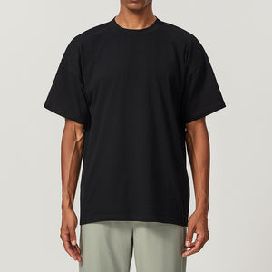 Camisetas HSI Trendy ODM de 220 g/m², mezcla de algodón, estilo urbano, logotipo personalizado, corte holgado y recortado. - Product Image 5