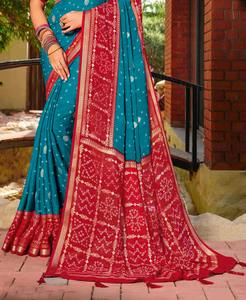 Shangrila Prints lance une collection de saris en tissu de soie ambrée pour les occasions spéciales - Product Image 5