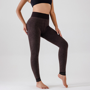 Leggings de Yoga sin Costuras para Mujer al por Mayor con Logotipo Personalizado, Transpirables y Antibacterianos, Jacquard - Product Image 1