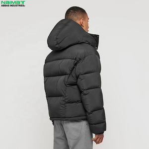 Gradient Color Fade Graphic Puffer <b>Jacket</b> Men Modern Streetwear Fashion <b>Padded</b> Quilted Bubble Coat Winter Outwear - Product Image 4