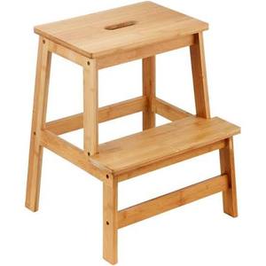 <b>Bamboo</b> 2 Step <b>Stool</b> for Kitchen <b>Stool</b> for Living Room Rosewood Stepping Eco-Friendly <b>Bamboo</b> 2-Step Accent <b>Stool</b> for Modern Home - Product Image 1