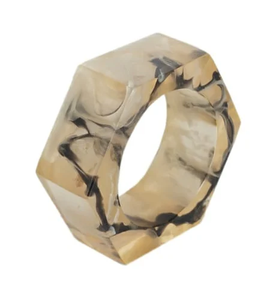 Epoxy Resin Napkin Ring Hexagon Shape Premium Quality Resin Napkin Ring Creative Napkin Rings Stylish <b>Table</b> Used - Product Image 1