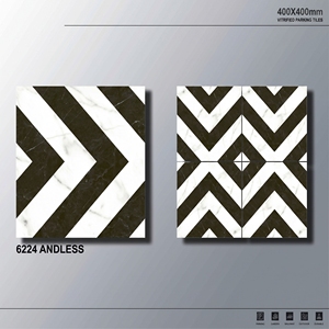 Baldosas Vitrificadas para Estacionamiento de 400x400 mm (16x16 Pulgadas), 12 mm de Grosor, Resistentes, Antideslizantes, para Exteriores, Acabado Mate, Modelo 6224 Endless - Product Image 1