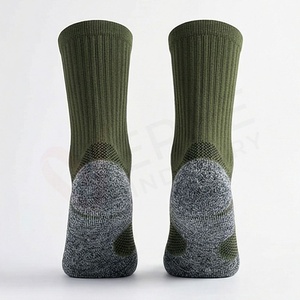 Chaussettes pour hommes, couleur unie, tricotées, respirantes, coton, polyester, élasthanne, style classique d'automne - Product Image 2