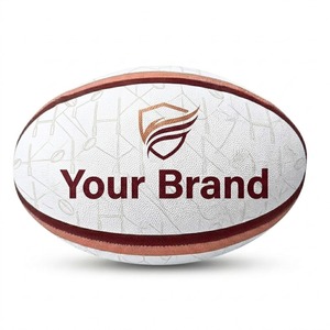 Ballon de rugby d'entraînement taille 5 en caoutchouc durable haute adhérence avec logo personnalisé pour clubs et écoles de rugby - Product Image 4