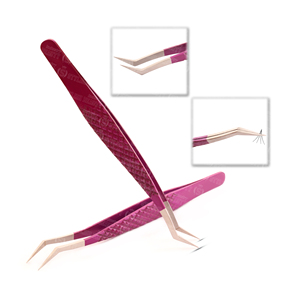 Pince à épiler en acier inoxydable pour extensions de cils, à succès, avec grip diamanté, antistatique, durable, pour une séparation naturelle et une préhension parfaite - Product Image 5