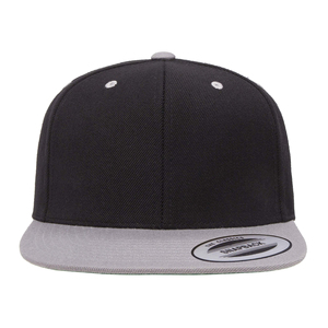 Gorra Snapback de 6 Paneles, Negra con Visera Gris en Contraste, Ajustable, Unisex, Estilo Urbano, Tela Twill, Casual - Product Image 1