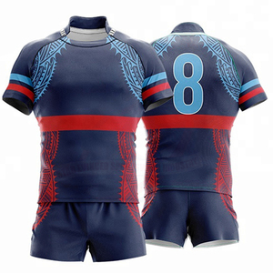 Vêtements d'entraînement confortables et respirants, ensemble maillot et short de rugby grande taille, 100% polyester, séchage rapide - Product Image 3