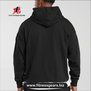เสื้อฮู้ดผู้ชาย Just Fitness Gears ทรงปกติ สีพื้น ผ้าฝ้ายเฟรนช์เทอร์รี่ สวมใส่สบายๆ สำหรับฤดูใบไม้ร่วง - Product Image 3