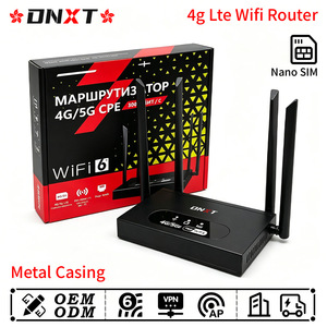 Router DNXT 4G LTE Cat4, Router WiFi 6 de 2.4GHz, Carcasa Metálica, Tarjeta SIM 4G LTE, Antena Plegable, VPN, Módem USB 4G LTE, para Trabajo - Product Image 1