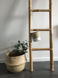 Bamboo Ladder <b>Shelves</b> for Home Farmhouse Bedroom Hospital Furniture Display Rack Flower Pots Living Room Outdoor OEM Product - Product Image 1