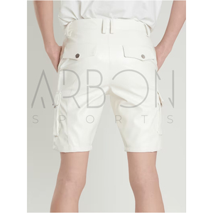 Shorts en cuir pour hommes, tendance et de qualité supérieure, blancs et élégants, service OEM/ODM, excellent fournisseur pour les prix de gros - Nouvelle collection 2026 - Product Image 5