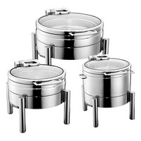 Matériel de cuisine professionnel pour restaurants et hôtels, réchaud en acier inoxydable, finition polie durable pour événements de mariage