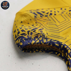 Conjunto de Uniforme de Fútbol Americano Sublimado Personalizado, Amarillo, Transpirable, de Secado Rápido, para Prácticas y Entrenamientos, Jersey y Pantalones - Product Image 2