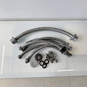 Componentes de tuberías para inyección de lechada en túneles de metro/subterráneo, componentes de manguitos integrados, perno curvo - Product Image 1