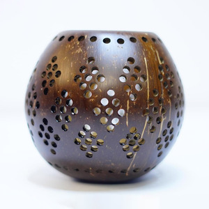Handmade candle holder centerpiece for wedding coconut <b>tealight</b> holders tea light <b>lanterns</b> - Product Image 1