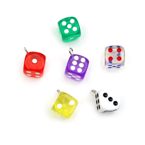 Mixed Transparent Dice DIY Earring Pendants <b>Miniature</b> Figurines Resin Craft Cabochon Charms DIY Making Accessories - Product Image 3
