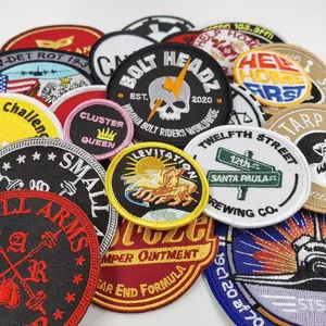 Grands badges et écussons brodés personnalisés en 3D, alphabet, dos noir, style rock, pour broderie - Product Image 6