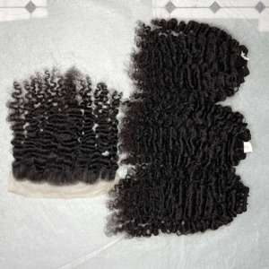 CDYHAIRVN Paquetes de Cabello Rizado Birmano de Gran Demanda, Cabello Virgen Crudo Vietnamita, Extensiones de Encaje Frontal Estilo HD Lace Frontal - Product Image 2