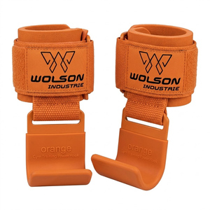 Ganchos de Acero Premium con Soporte para Muñeca para Peso Muerto, Elevaciones y Entrenamiento de Fuerza Intensa - Gancho de Alta Calidad - Product Image 1