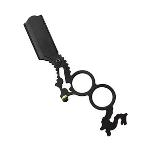 Navaja de Afeitar Profesional de Acero Inoxidable de Una Sola Hoja para Barbería, No Desechable, Herramienta de Salón para el Cuidado de la Barba - Product Image 1