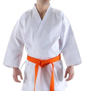 Ensemble d'uniformes de karaté assortis pour la famille, Gi d'arts martiaux blanc avec ceinture orange, tenue d'entraînement pour père, fils, fille, adultes et enfants - Product Image 4