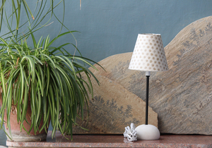 Home Decoration Organic Paper & Fiber Paper Together With Designed Lace Paper Purely Recycled & Handmade <b>Lamp</b> Cream Modern Iron - Product Image 4