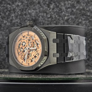Reloj de Lujo para Hombre de 41 mm, Estilo Cerámico Negro, Movimiento Mecánico Automático, Analógico, Esqueleto Dorado, Correa Integrada de Acero Inoxidable de 16 mm - Product Image 2
