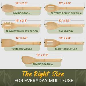 Ustensiles de cuisine pour batterie de cuisine antiadhésive, ustensiles en bois durables, résistants à la chaleur, faciles à nettoyer - Product Image 6