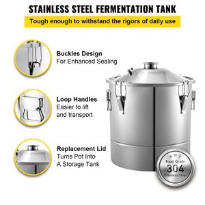 Distillatore d'acqua e alcol in acciaio inox 304 da 50L (13,2 galloni) # # # #   Kit per la produzione di vino fatto in casa con termometro per whisky - Product Image 3